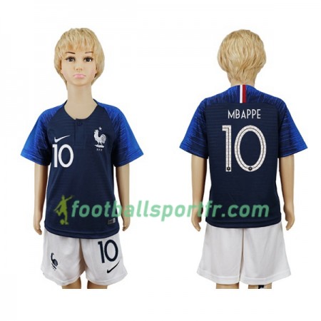 Tenue France Mbappe 10 Enfant Domicile Coupe du monde 2018 Maillot de Foot